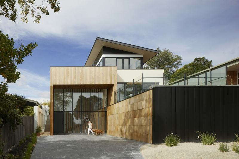 Contemporary row house exterior